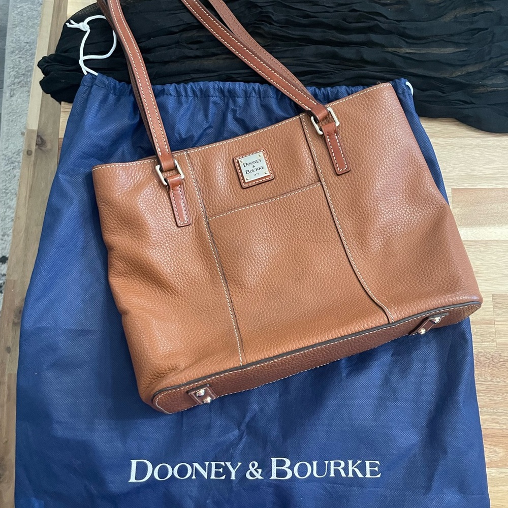 Dooney & Bourke Tan Pebbled Leather Tote